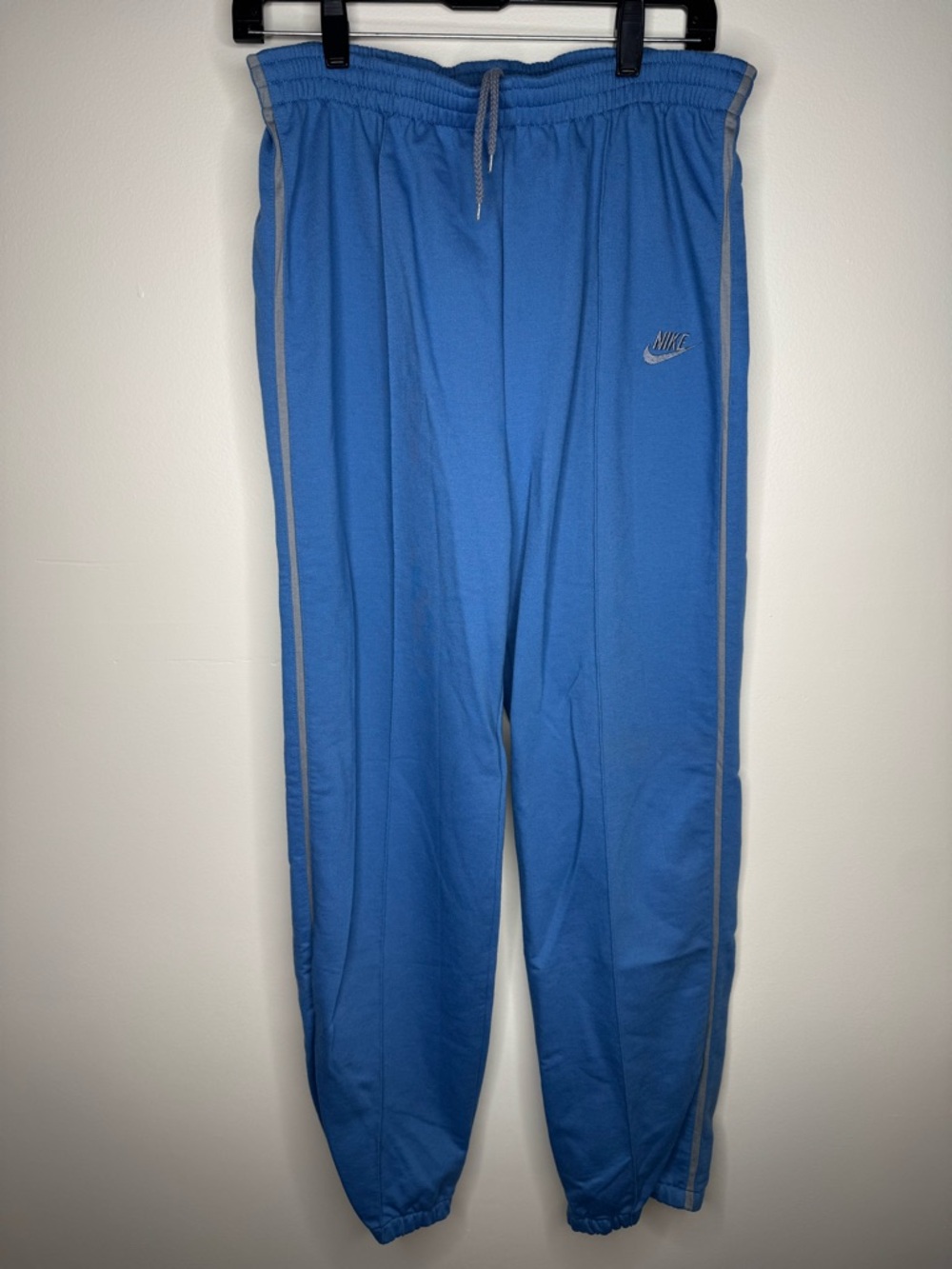 Vintage 1990’s Nike Light Blue Joggers with Gray Side Stripes